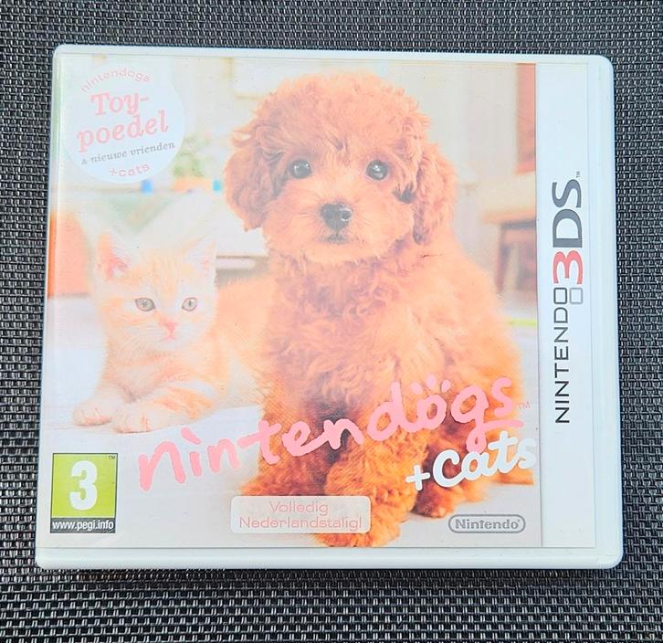 Nintendogs Toy Poedel + Cats, Games en Spelcomputers, Games | Nintendo 2DS en 3DS, Zo goed als nieuw, Ophalen of Verzenden