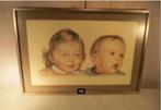 Mooie Tekening 'Zus met Kleine Broer' - Muytten, Antiek en Kunst, Kunst | Tekeningen en Fotografie, Ophalen of Verzenden