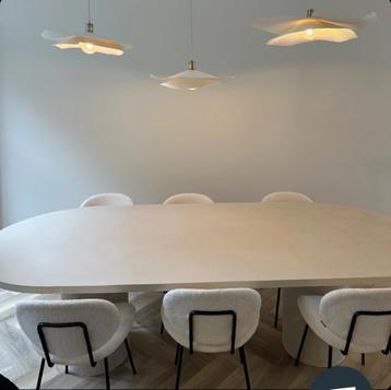 Tafel organisch mortex, Huis en Inrichting, Tafels | Eettafels, Ophalen, Zo goed als nieuw, Vier personen, Ovaal