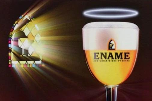 Reclamebord vintage Ename (2) - mancave poolhouse nieuw, Verzamelen, Biermerken, Nieuw, Reclamebord, Plaat of Schild, Ophalen of Verzenden