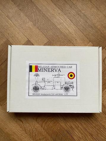 PANTSERWAGEN MINERVA - WWI - BELGISCH LEGER - 1:35 beschikbaar voor biedingen