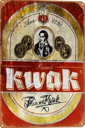 Metalen reclamebord Kwak Bosteels - retro vintage mancave beschikbaar voor biedingen