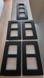 Afdekplaat niko anthracite 4 dubbel,1 trio verticaal, Doe-het-zelf en Bouw, Ophalen