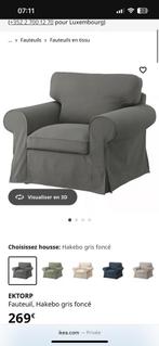 Fauteuil ektorp gris 1 pl, Ophalen, Gebruikt