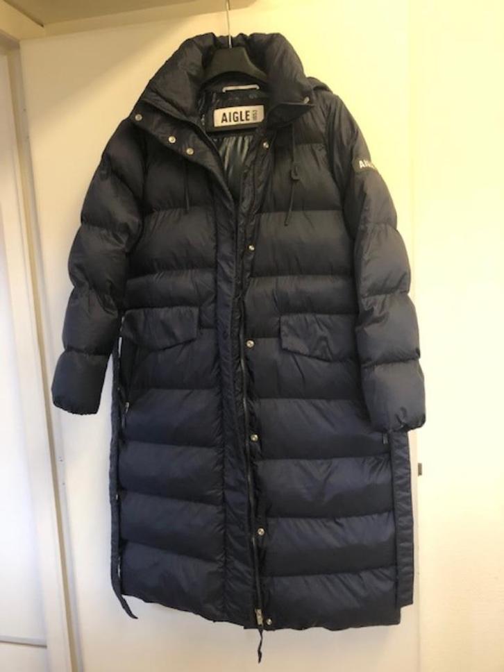 Lange wintermantel Aigle, Kleding | Dames, Jassen | Winter, Nieuw, Maat 38/40 (M), Blauw, Ophalen of Verzenden