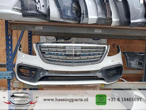 W222 S63 AMG VOORBUMPER COMPLEET WIT origineel Mercedes, Autos : Pièces & Accessoires, Carrosserie & Tôlerie, Pare-chocs, Mercedes-Benz