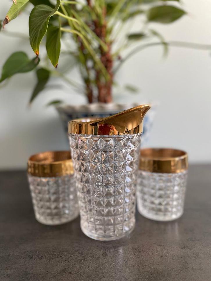 Vintage whisky set uit Boheems kristal, Antiek en Kunst, Antiek | Glaswerk en Kristal, Ophalen