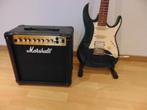 Ibanez Gio GRX40 Metallic Dark Green + Marshall MG15DFX Gold, Ophalen, Zo goed als nieuw, Gitaar, Minder dan 50 watt