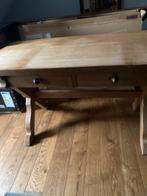 Eiken tafel - bureau met twee lades voor 50 euro, Enlèvement, Utilisé