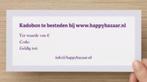 Kadobon Happybazaar vanaf 7,50 euro, Verzamelen, Sleutelhangers, Nieuw, Ophalen of Verzenden