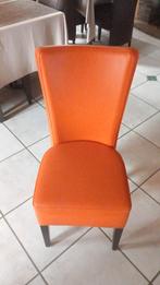 Oranje Tara-kunstlederen stoelen., Huis en Inrichting, Stoelen, Ophalen, Zo goed als nieuw, Overige kleuren