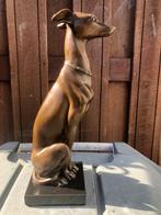 pracht bronzen hond hazewindhond windhond whippet, Antiek en Kunst, Kunst | Beelden en Houtsnijwerken, Ophalen of Verzenden