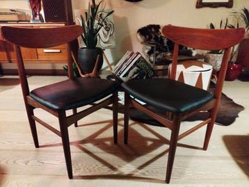 🍀Set van 4 Deense vintage stoelen🍀, Huis en Inrichting, Ophalen, Gebruikt, Zwart, Vintage