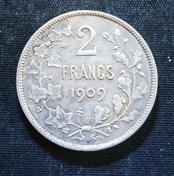2 frank FR 1909 - Leopold II beschikbaar voor biedingen