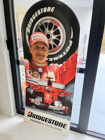 Michael schumacher reclamebord bridgesstone beschikbaar voor biedingen