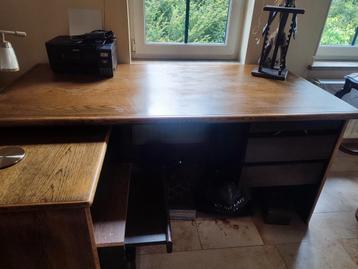 Massief eiken bureau, Enlèvement, Comme neuf, Bureau