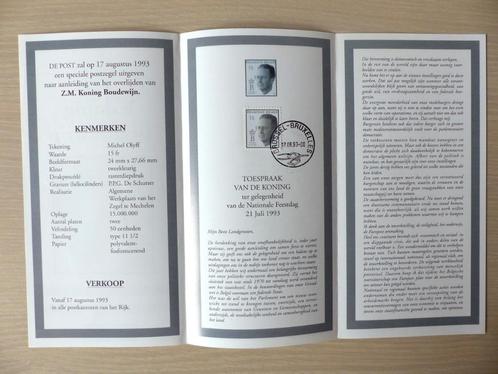 Informatieblaadje 1993 met Rouwzegel Koning Boudewijn (2520), Postzegels en Munten, Postzegels | Europa | België, Ophalen of Verzenden