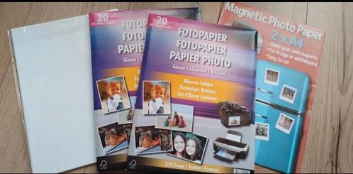 59 Papiers photos A4 et 2 magnétiques, Audio, Tv en Foto, Fotografie | Fotopapier, Nieuw, Ophalen
