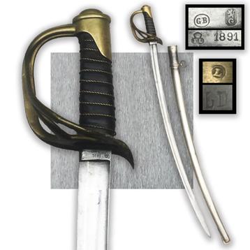 Rare sabre belge troupe, M1822-83, GB-FL-1891, LEOPOLD II disponible aux enchères