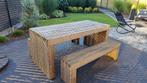 Houten tuinbank, Tuin en Terras, Ophalen, Gebruikt, Hout