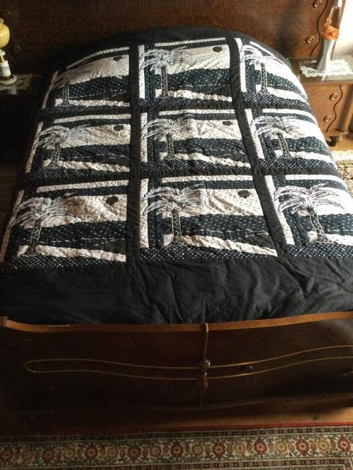 Dekbed, Huis en Inrichting, Slaapkamer | Beddengoed, Gebruikt, Deken of Dekbed, Tweepersoons, Zwart, Ophalen of Verzenden