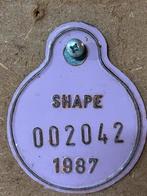 Fietsplaat SHAPE Taksplaat nummerplaat mancave vintage retro, Ophalen of Verzenden