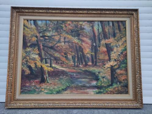 huile sur panneau sous bois signe louis royon, Antiek en Kunst, Kunst | Schilderijen | Klassiek, Ophalen of Verzenden