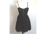 Robe à bretelles noire en coton Topshop - Taille UK 10 EU 38, Topshop, Noir, Porté, Enlèvement ou Envoi