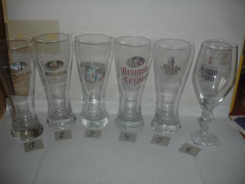 Bierglazen Brugge Tripel en Brugse Tripel, brij. De Gouden B, Collections, Marques de bière, Comme neuf, Verre ou Verres, Autres marques