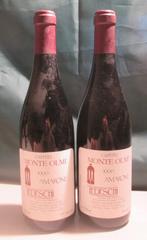 2x Italiaanse Rode Wijn - Tedeschi Capitel Monte Olmi - 1990, Verzamelen, Zo goed als nieuw, Rode wijn, Vol, Italië