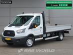 Ford Transit 170pk Open Laadbak Dubbellucht 3,5t Trekhaak Ai, Auto's, Stof, Euro 6, 4 cilinders, Wit