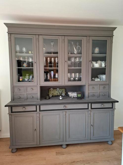 Buffet deux corps gris/taupe, Huis en Inrichting, Kasten | Buffetkasten, Gebruikt, Ophalen