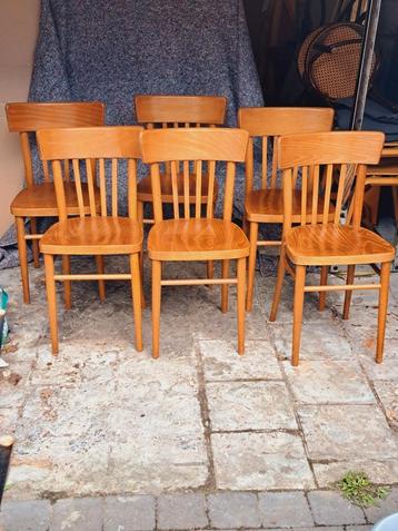 6 chaise vintage bois café style Thonet.