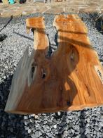 boomschijven salontafel bijzettafel epoxy tafel, Enlèvement ou Envoi, Neuf, Chêne