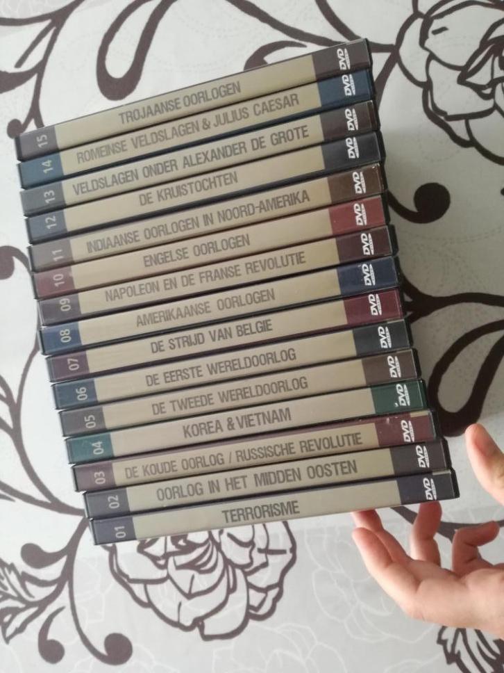 DVD collectie historische oorlogen 15 stuks, Cd's en Dvd's, Dvd's | Documentaire en Educatief, Zo goed als nieuw, Oorlog of Misdaad