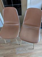6 Stoelen JONSTRUP cognac kunstleer/naturel eiken, Enlèvement, Utilisé, Brun, Cinq, Six Chaises ou plus