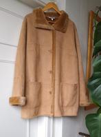 y2k - Damart omgekeerde teddy jas sz 48-50  zgan, Kleding | Dames, Jassen | Winter, Bruin, Maat 46/48 (XL) of groter, Ophalen of Verzenden