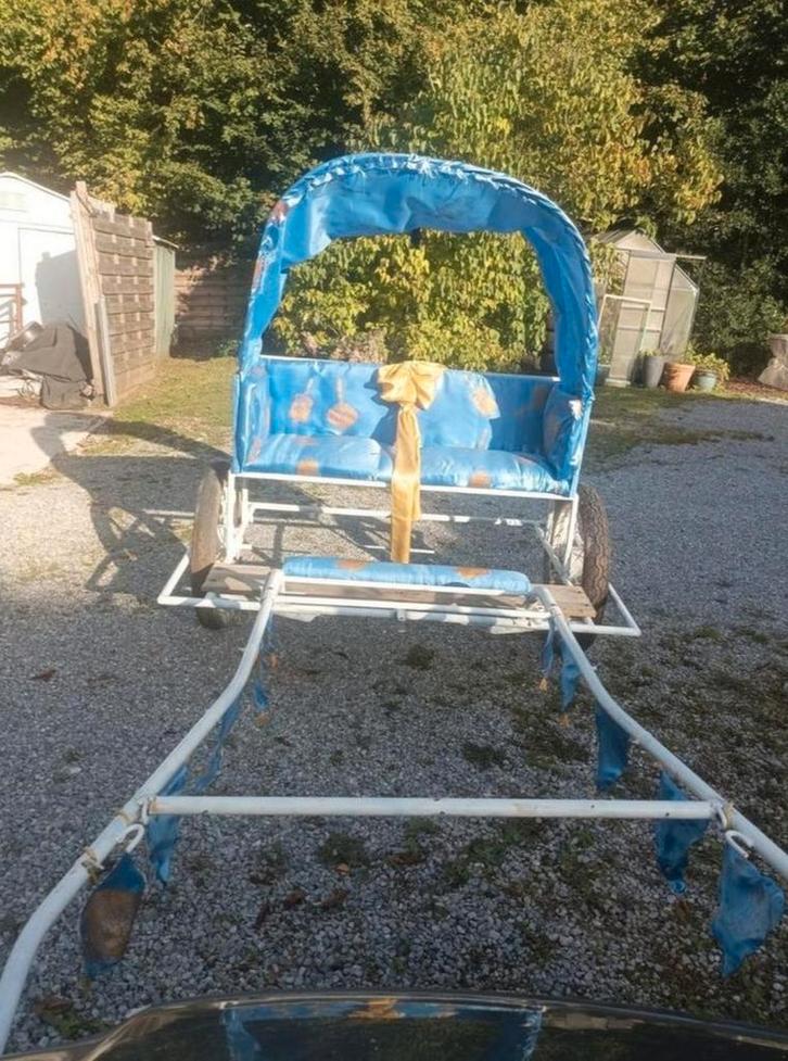 Charette festive artisanale / calèche, Caravans en Kamperen, Bolderkarren, Ophalen