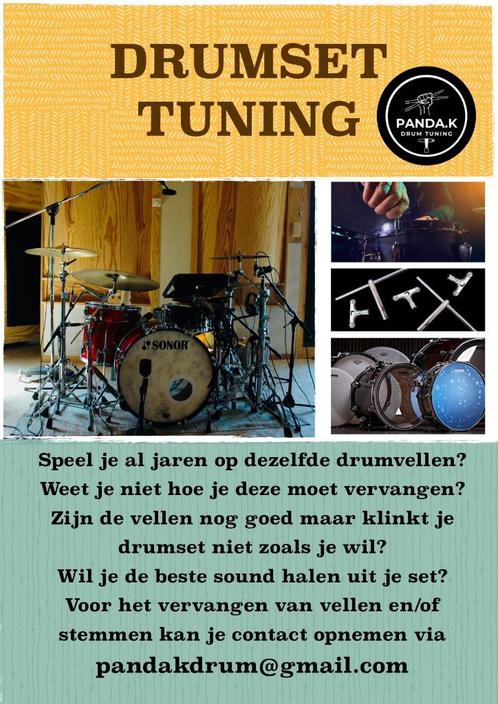 Drumset vellen vervangen en/of stemmen, Muziek en Instrumenten, Drumstellen en Slagwerk, Nieuw, Ophalen of Verzenden
