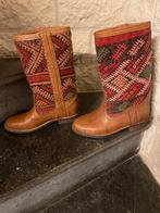 Handgemaakte Berber-laarzen. Leder met kilim, Ophalen, Zo goed als nieuw