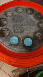 Support en pierre bleu pour bougies, Bleu