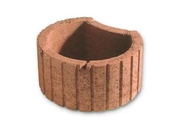 Bloembak beton maanvorm bruinrood-5 stuks