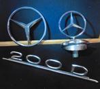 Vintage set mercedes embleem set 3 stuks, Enlèvement ou Envoi, Utilisé, Mercedes-Benz, Capot moteur