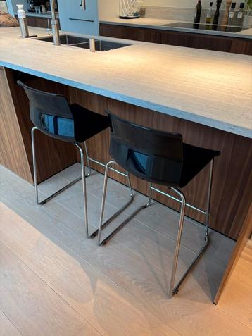 2 barkrukken, Ikea Glenn, zwart/chroom, 66cm beschikbaar voor biedingen