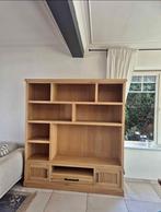 Eiken tv-meubel / wandkast / bibliotheekkast / vakkenkast, Huis en Inrichting, Ophalen, 200 cm of meer, 150 tot 200 cm, Eikenhout