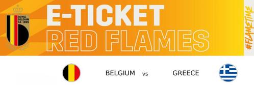 4 billets séparés Red Flames  - Grèce 29/10 – Louvain, Tickets & Billets, Sport | Football, Trois personnes ou plus, Octobre, Cartes en vrac