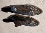 Gouden enkellaarsjes, Astrid Black Label, maat 39, Kleding | Dames, Schoenen, Ophalen, Zo goed als nieuw