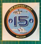 Sticker Air Support Unit Belgium Belgian Police 15 Years, Overige typen, Rijkswacht, Ophalen of Verzenden