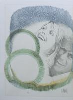 POL MARA / KOPPEL / KLEURLITHO / 28x21cm / SIG, Antiek en Kunst, Kunst | Litho's en Zeefdrukken, Ophalen of Verzenden