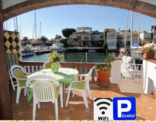 Empuriabrava appartement terras kanaal 1 slpk+slaapsofa 5P, Immo, Buitenland, Spanje, Appartement